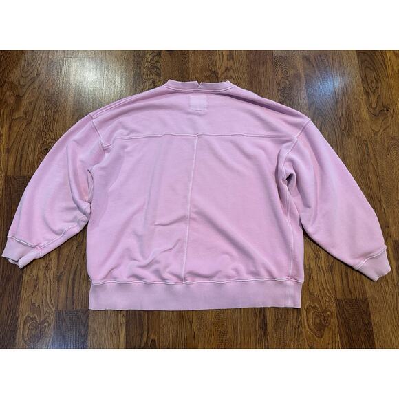 Aerie Women's The Chill Oversized Pullover Sweatshirt Bubblegum Pink Size Large - Picture 2 of 8